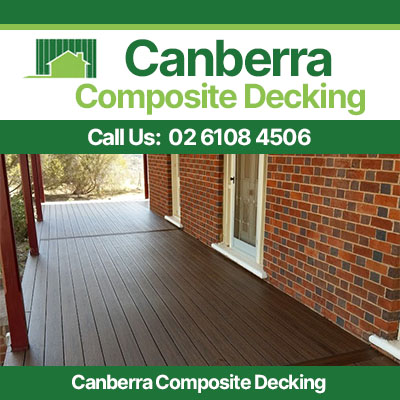 Composite decking on covered patio in Canberra home